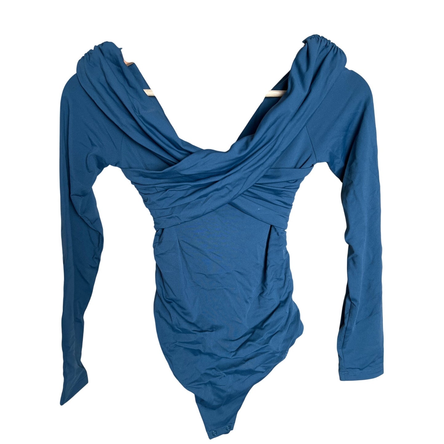 Contour Aritzia Geometric Body Suit Blue Size Small