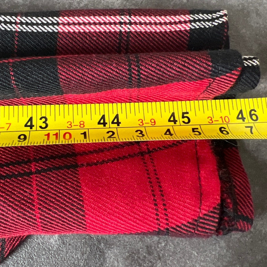 Hell Bunny Small Plaid Red Tartan Grunge Dress Tie Back