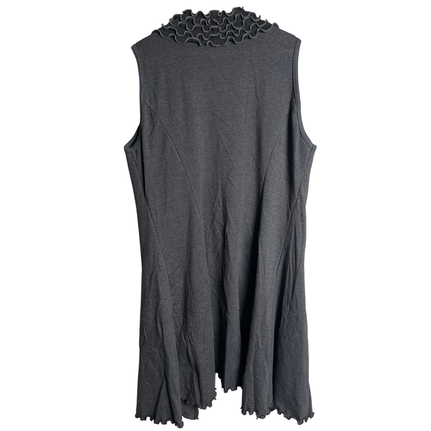 Laura Hlavac Gray Ruffle Vest Women's Size L