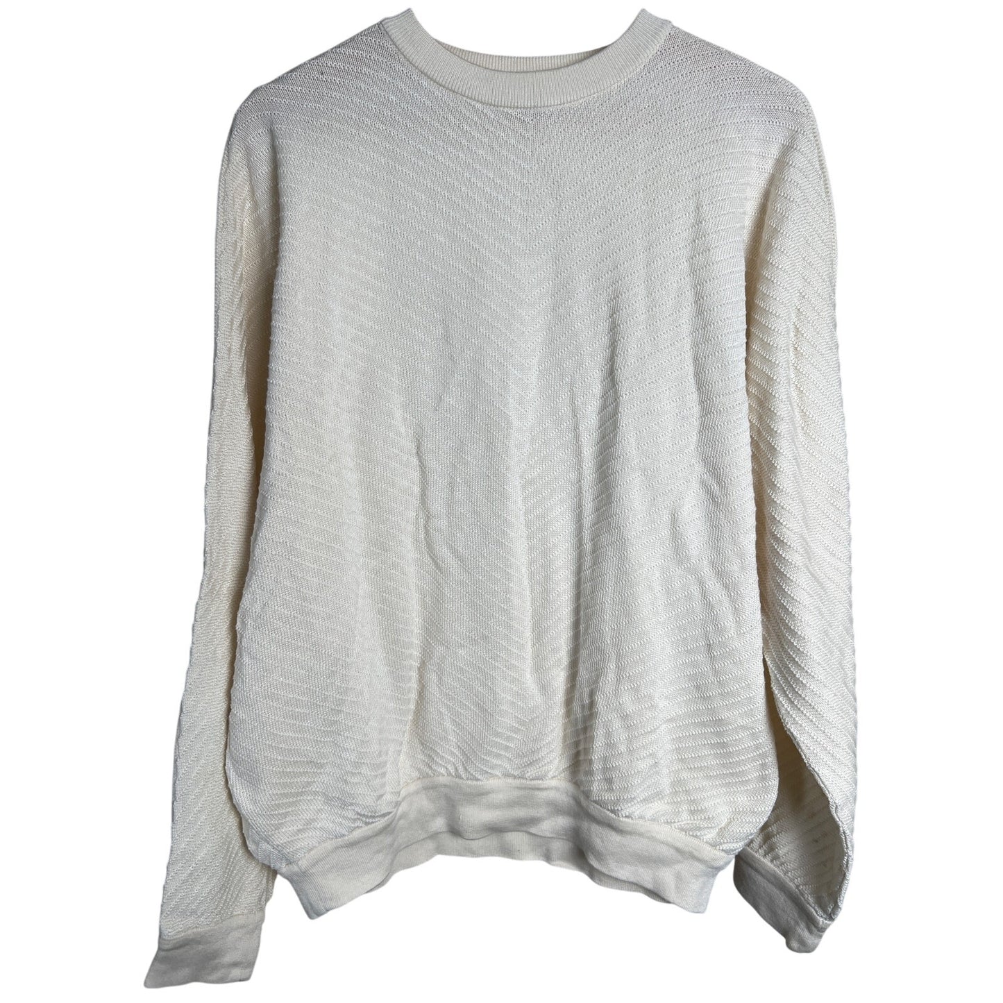 Vintage St.Croix Shop Large White Crewneck Textured