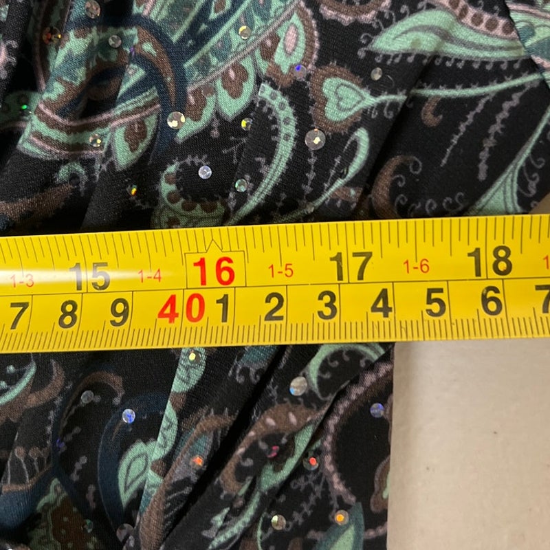 Y2K R & M Richards Size 12 Blouse Shoulder Pad Green