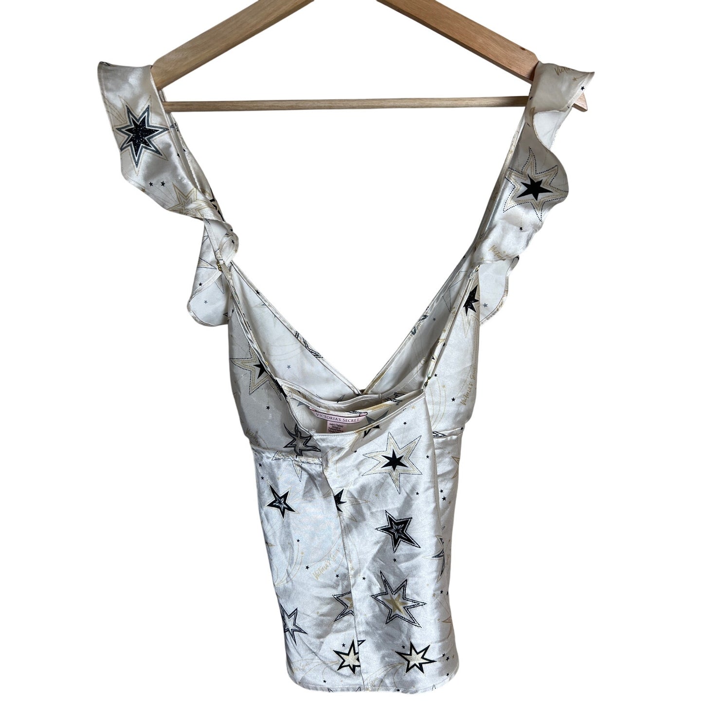 Victoria Secret Large Ruffle Bow Tie White Top