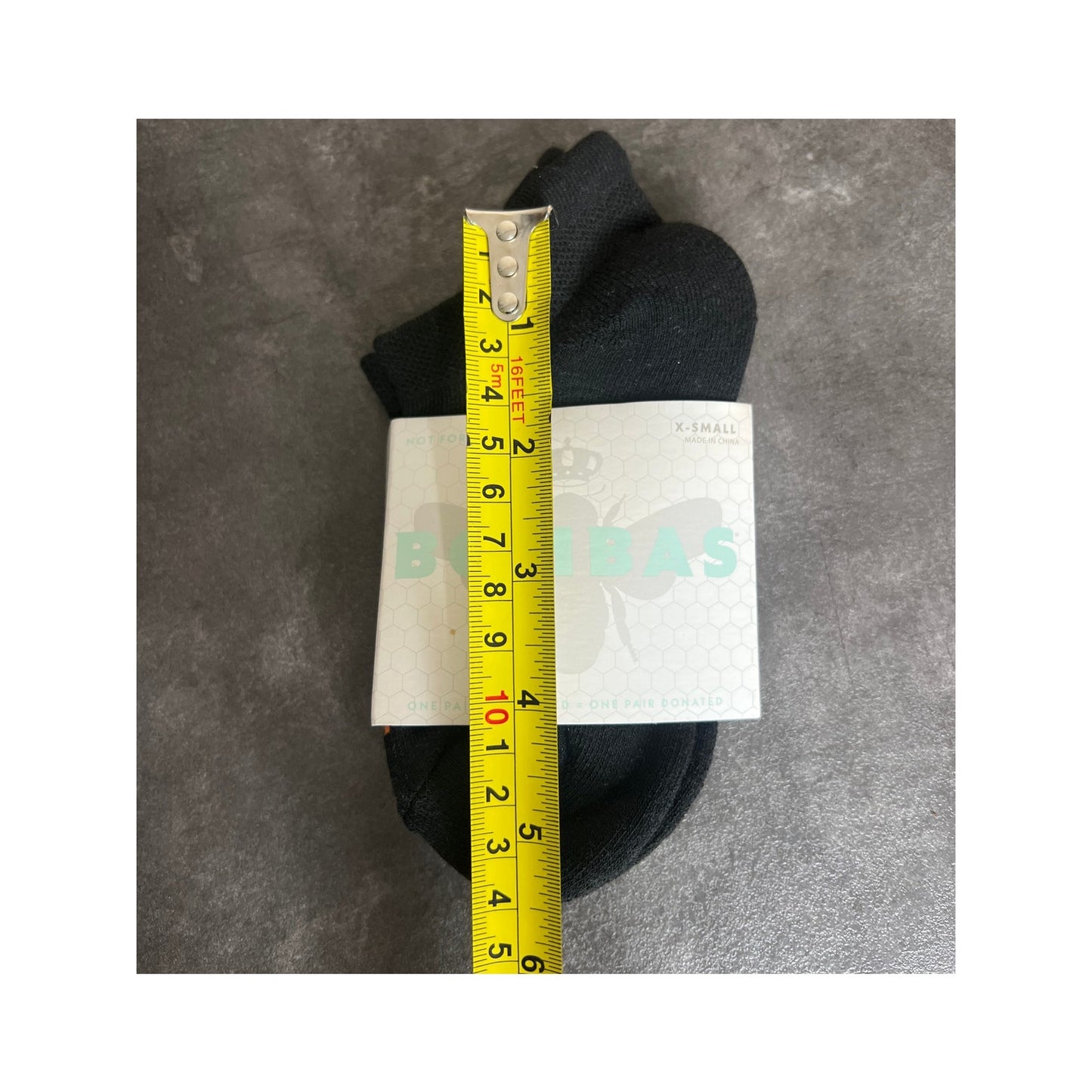 Bombas One Pair XS Polyester Black Socks NWT
