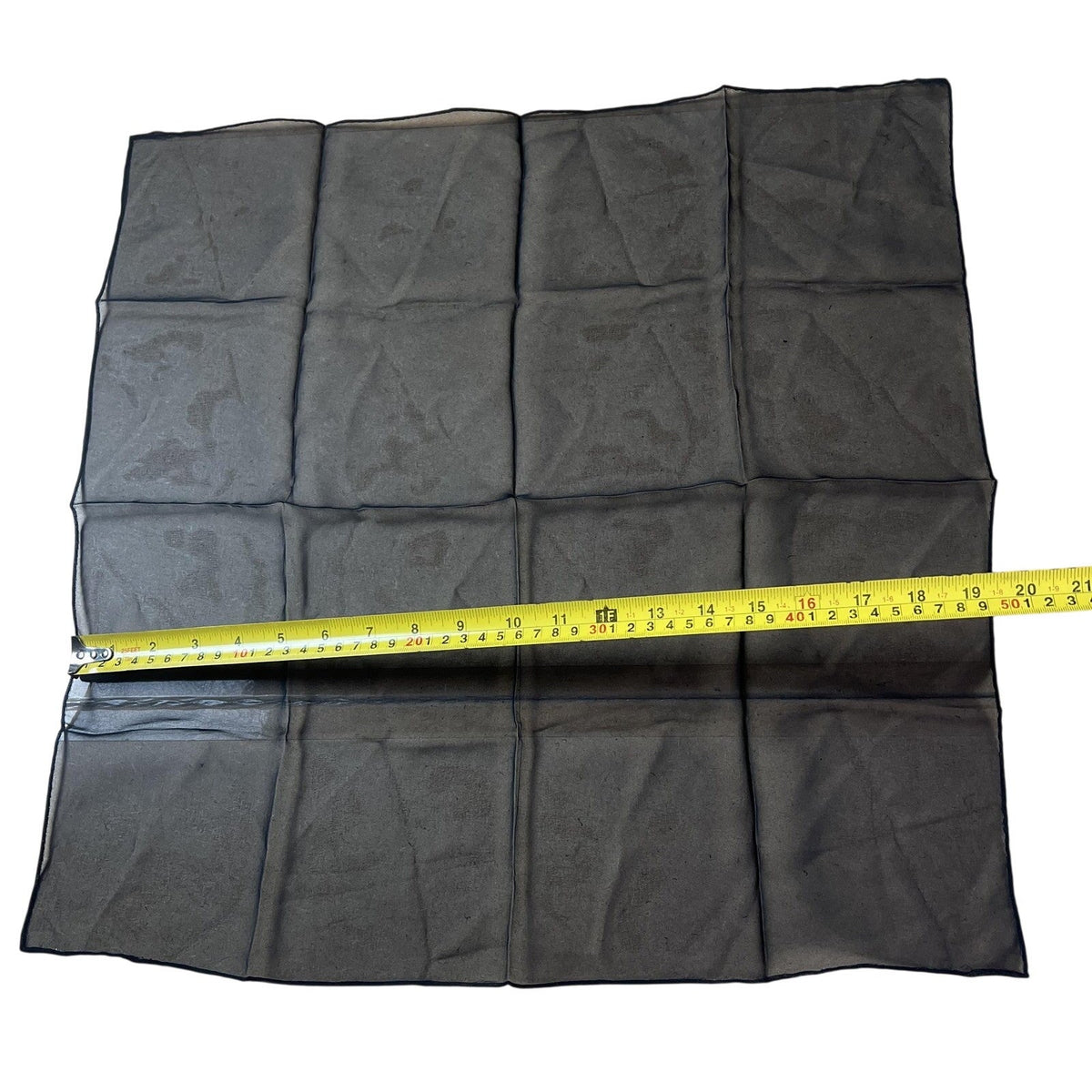 Kerchief Mens One Size Black Square Scarf Polyester Chiffon Double Sided