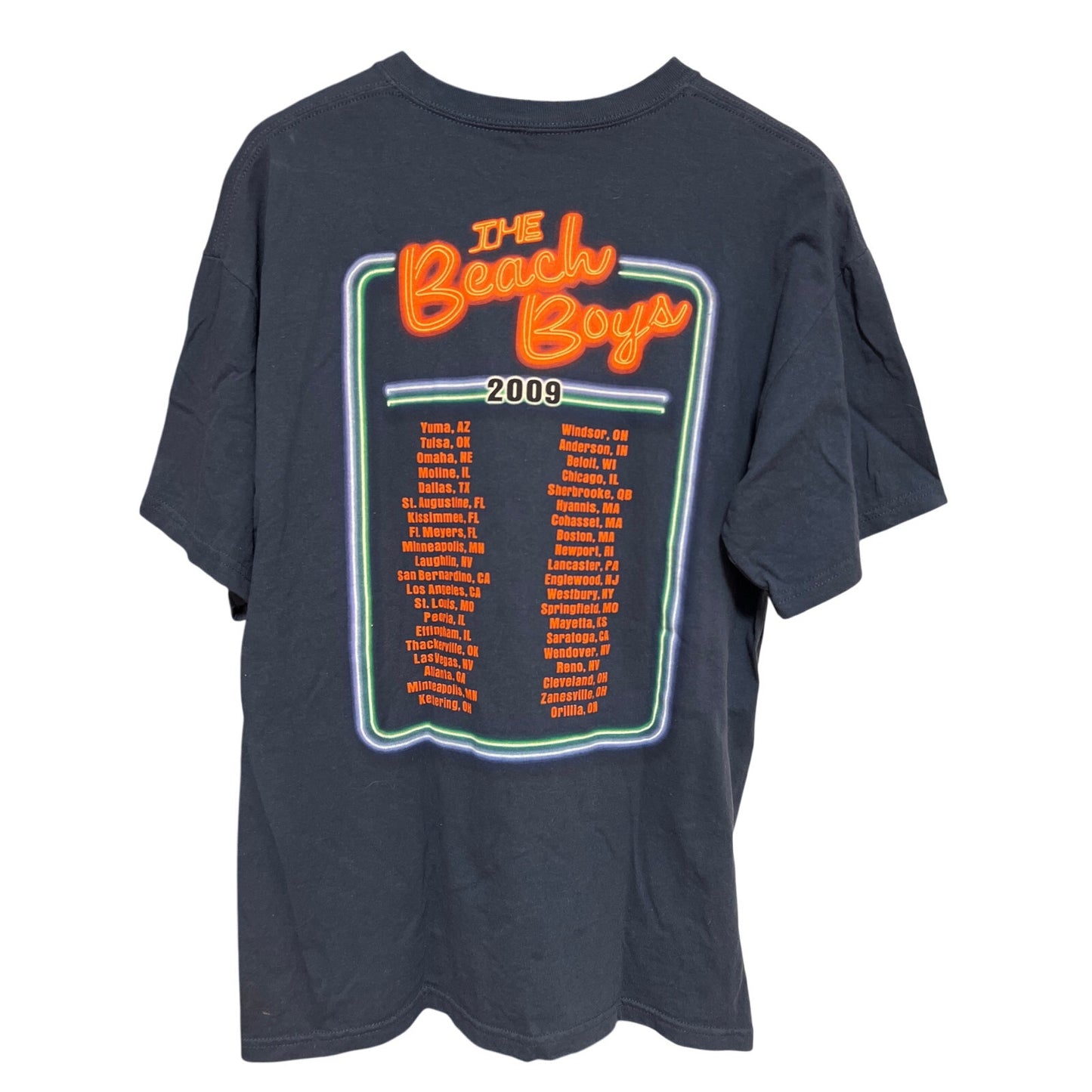 2009 The Beach Boys Large Tour Band T-shirt Black