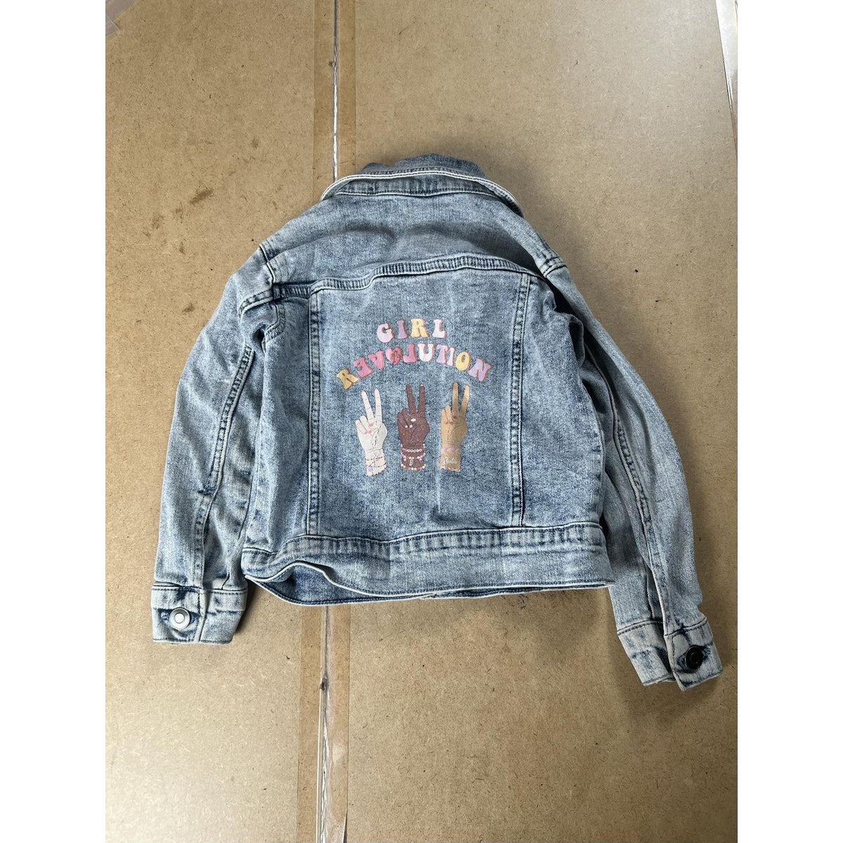 Barbie Jacket Girls 4 Blue Denim Snap Pockets Casual Fall Embroidered Logo