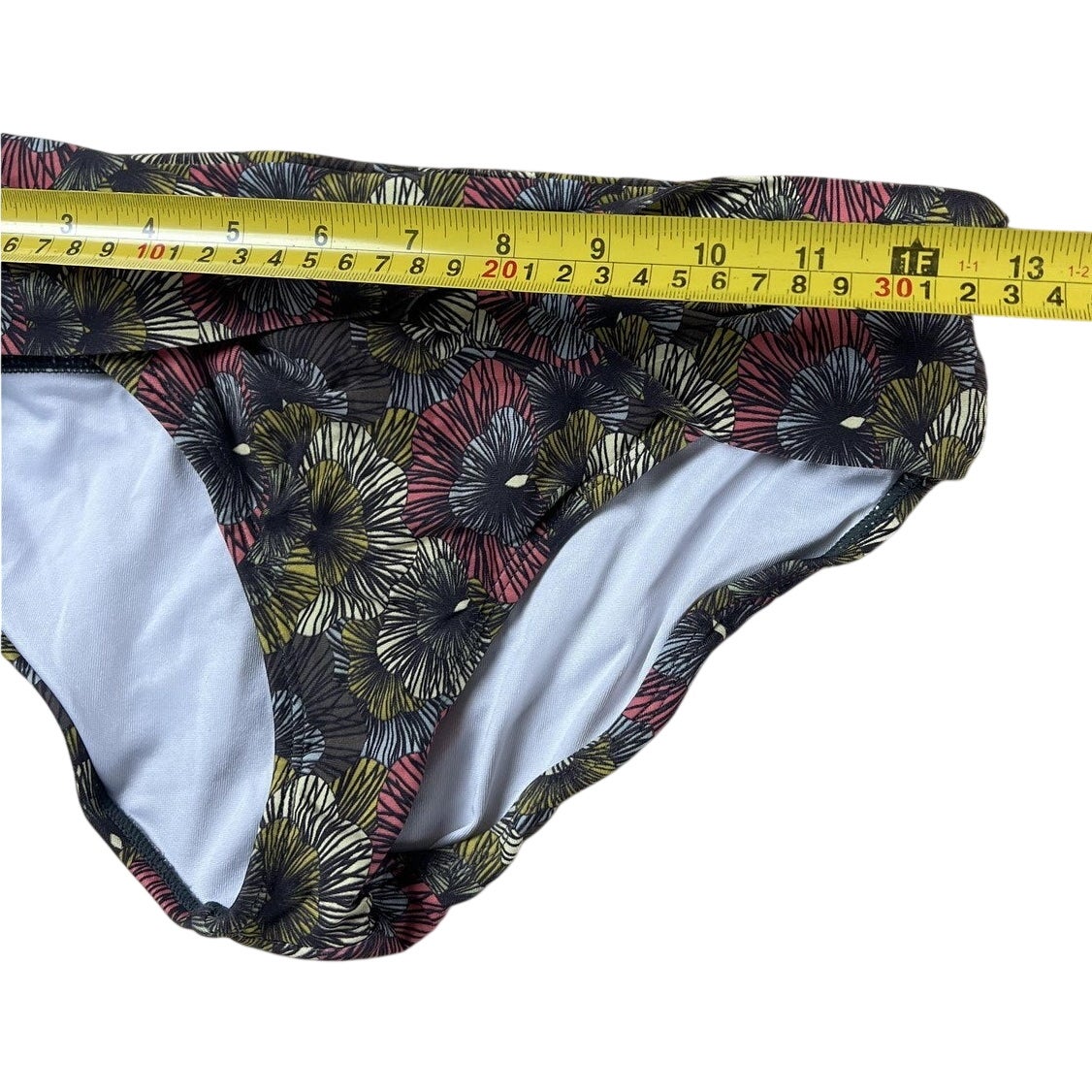 Bottom Womens 34 Multicolor Hipster Lined Elastic Waist Stretch Floral