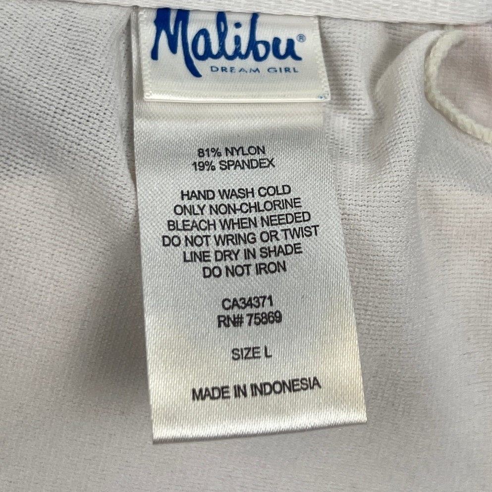 Malibu Dream Girl Bandeau Bikini Top Women's Adjustable Strap Size Large L