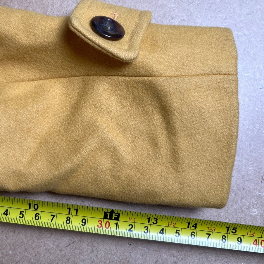 Anthropologie Cartonnier Luisa Marigold Cropped Wool Pea Coat Womens Size Small