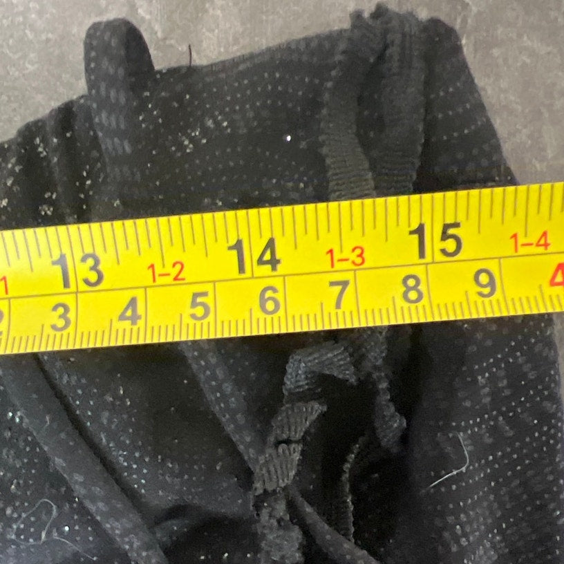 Vintage Rag Black Spaghetti Strap Dress Asymmetrical Shimmer Large