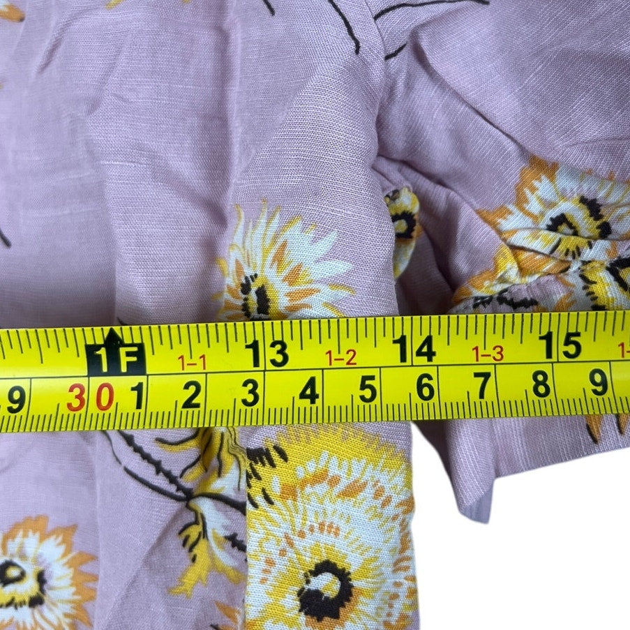 Madewell Plaza Button-Front Shirt in Dutch Dandelions Women's Size M