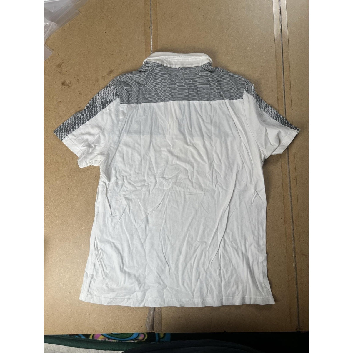 Original Penguin Polo Mens L White Colorblock Classic Fit Cotton Jersey