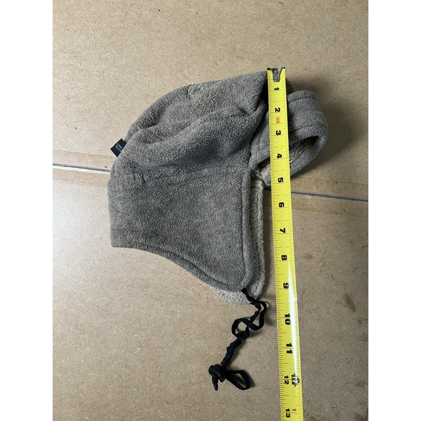 Lowe Alpine Trapper Hat Mens M Gray Faux Fur Lined Ear Flap Adjustable Winter