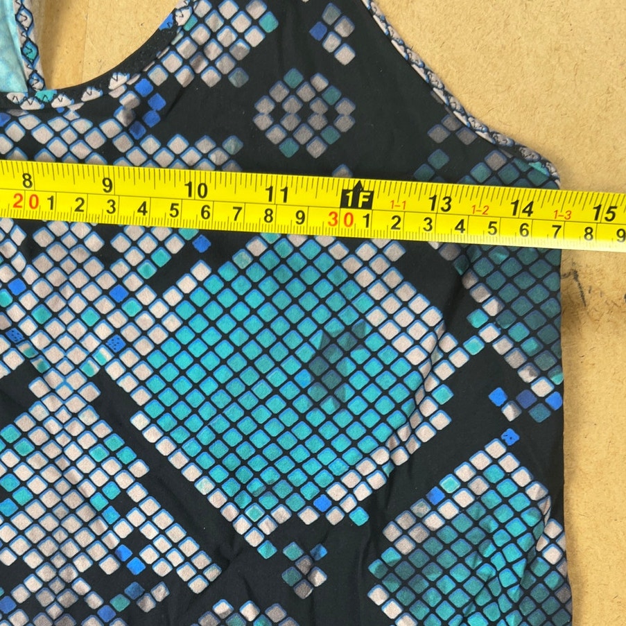 Lululemon Coastal Tank Top Snake Pattern Pipe Dream Blue Racerback Sz 4