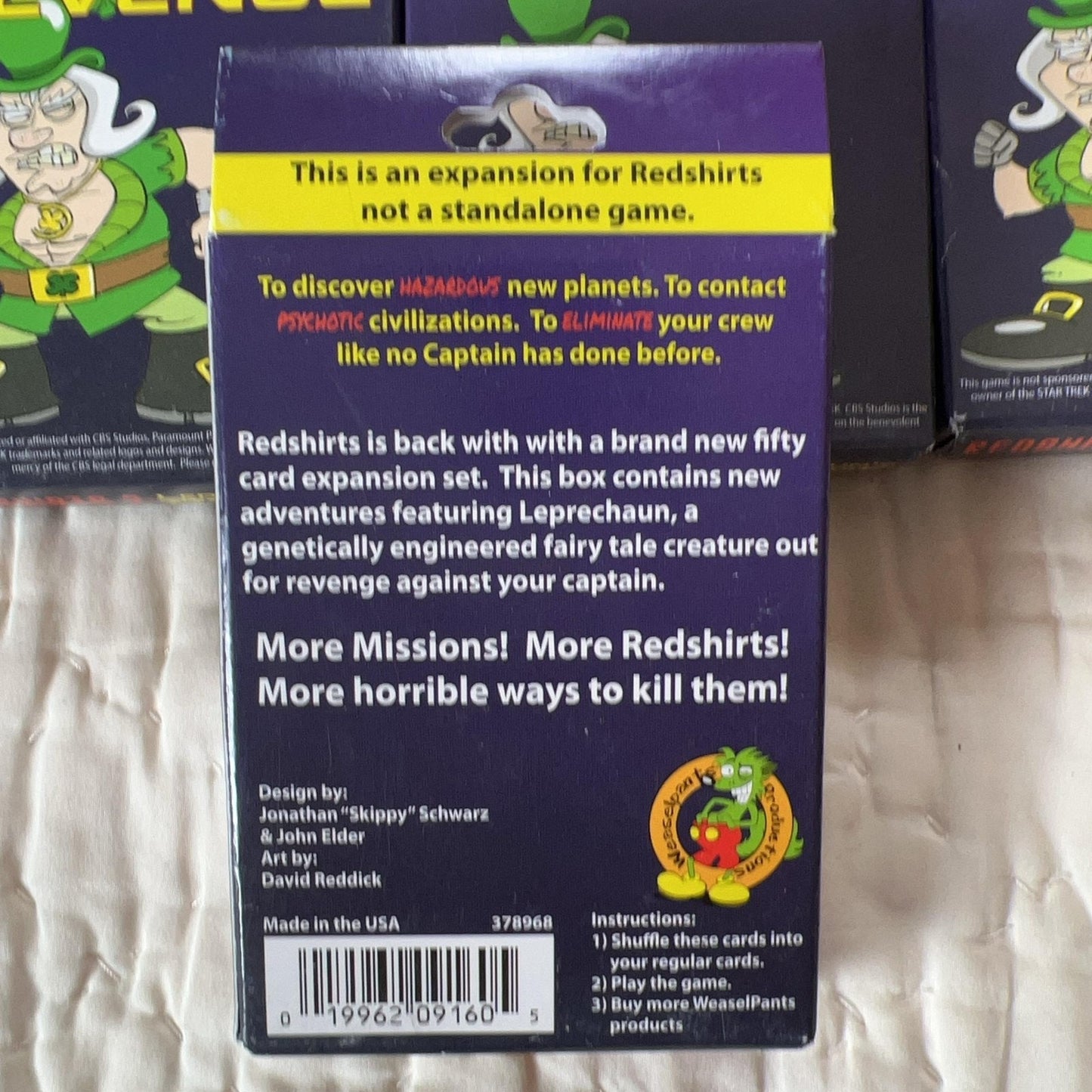 WeaselPants Redshirts 2 Leprechaun's Revenge Card Deck Purple Lot Of 13