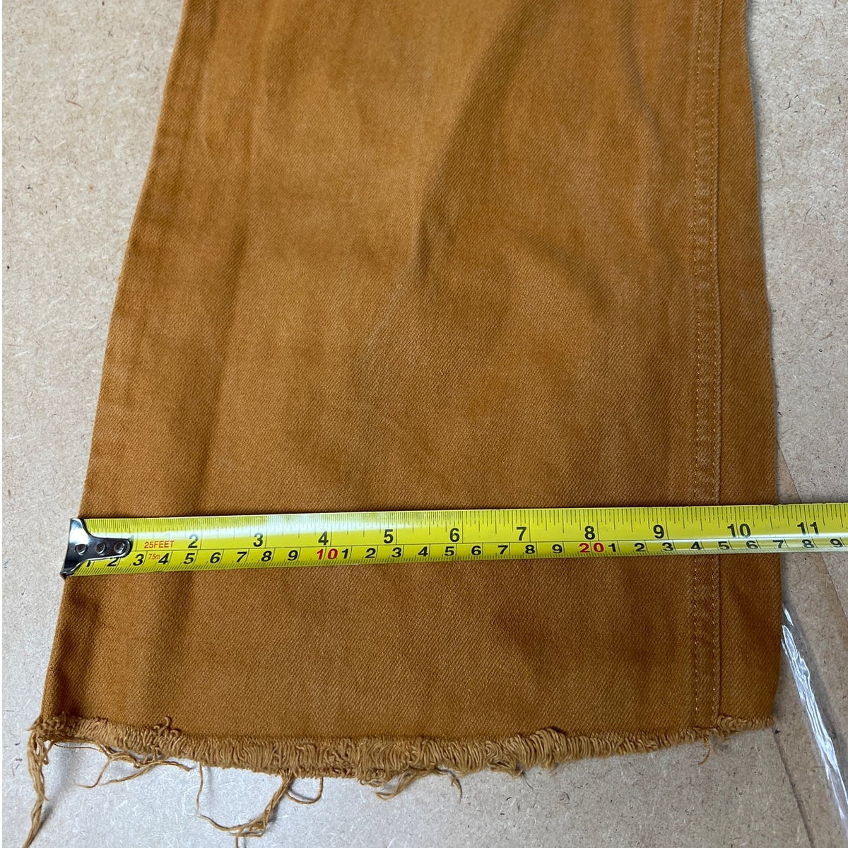 NA-KD Womens Jeans 34 Tan Wide Leg High Waisted