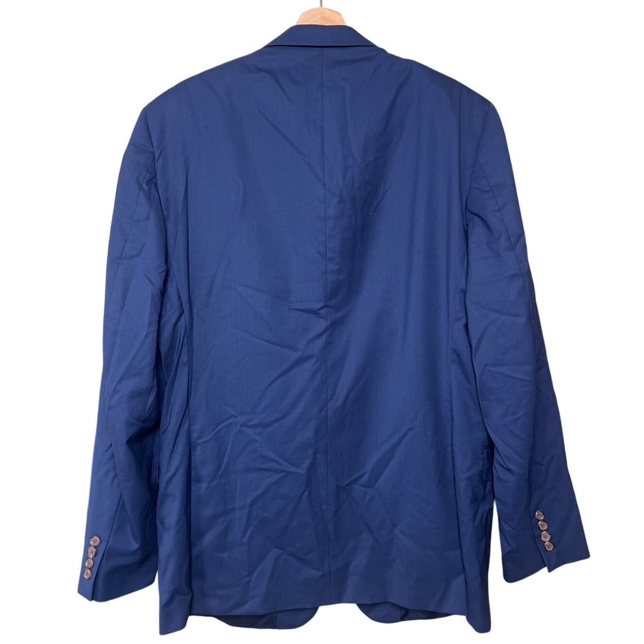 Ralph Lauren Macy's Men's Store Blue Blazer 46L 100% Wool