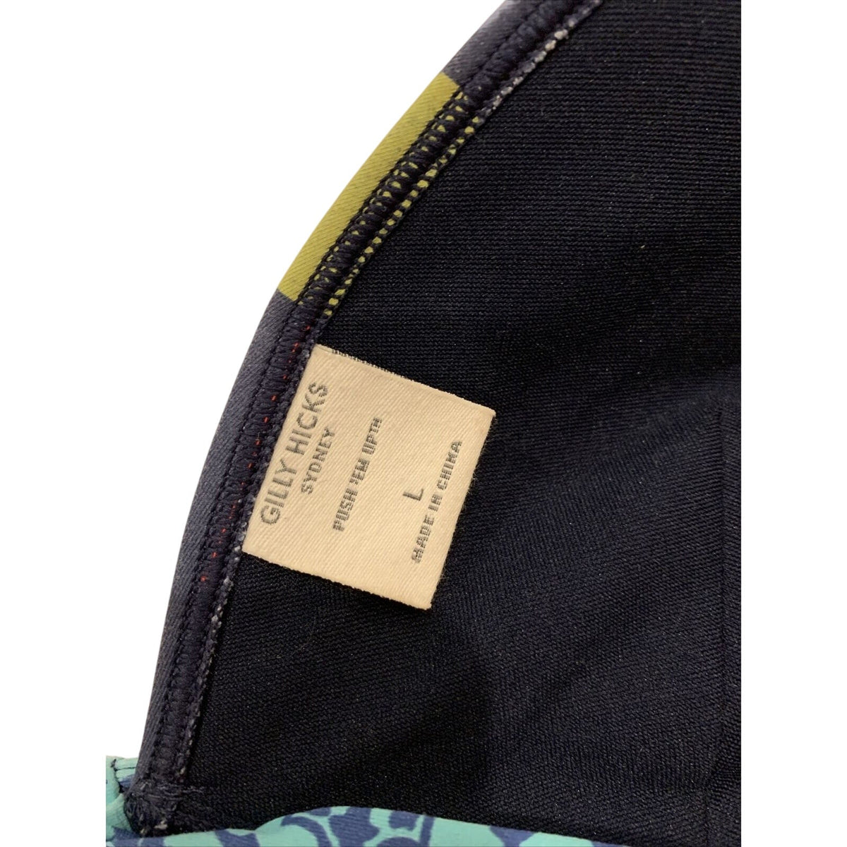 Gilly Hicks Women's Floral Blue Up Lift String Bikini Top Size Large L - EUC