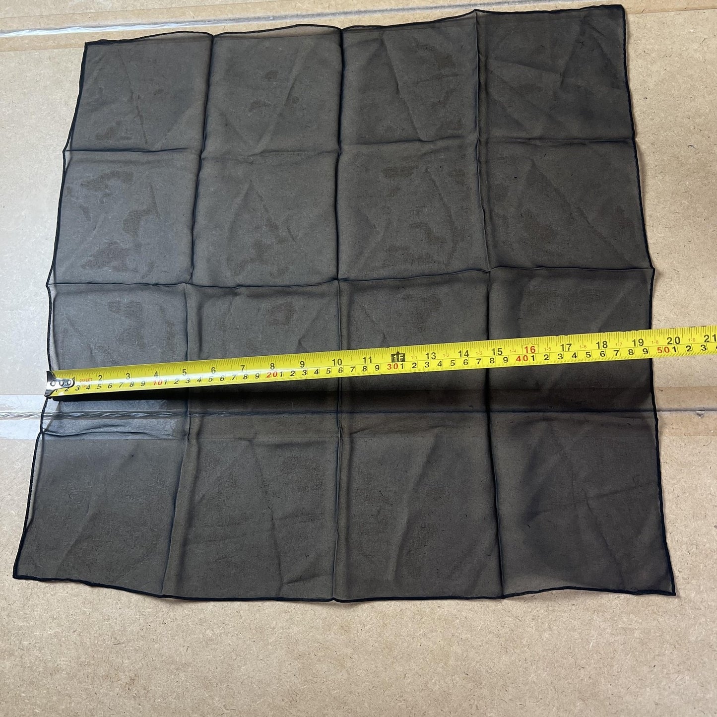 Kerchief Mens One Size Black Square Scarf Polyester Chiffon Double Sided