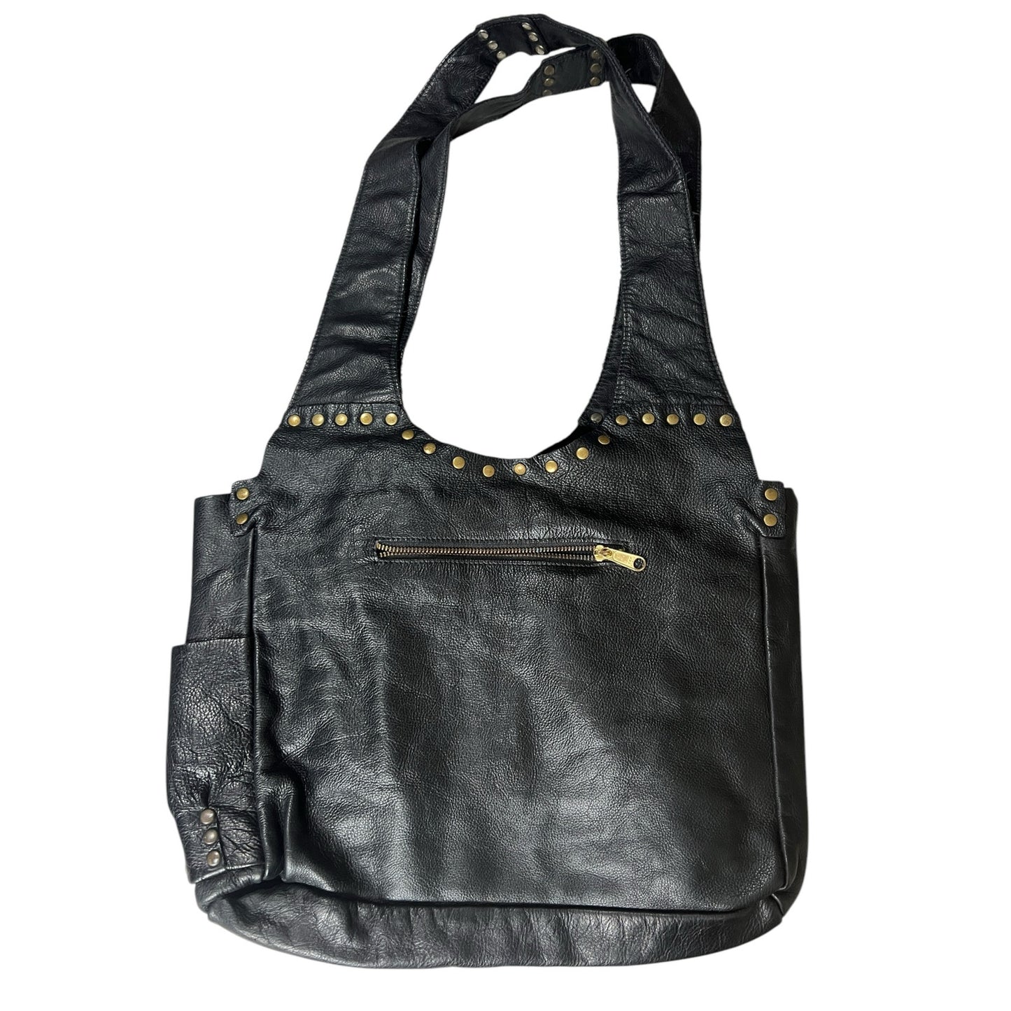 Vintage E.D.E. Faux Leather Black Purse W/ Ribbed