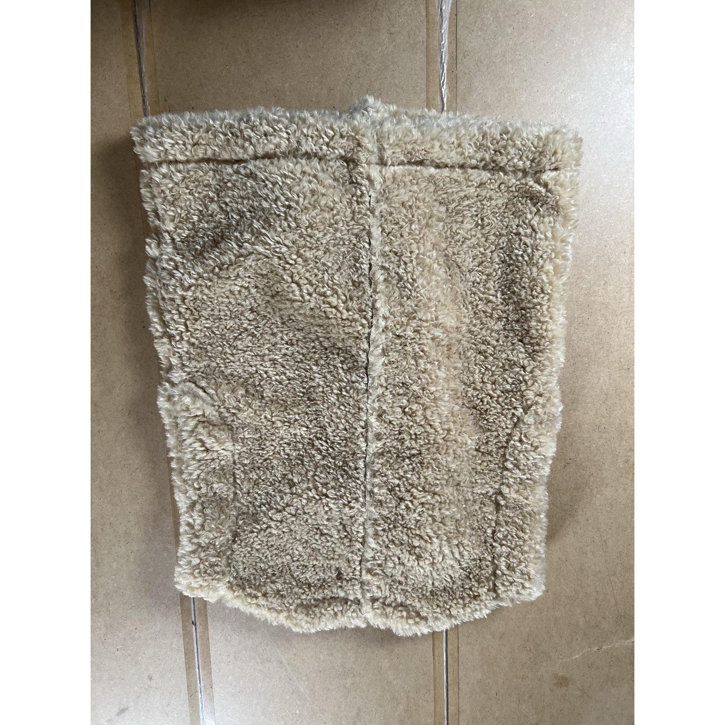 Free People Vest Womens XS Beige Faux Fur Lined Pockets Toggle Closure Casual