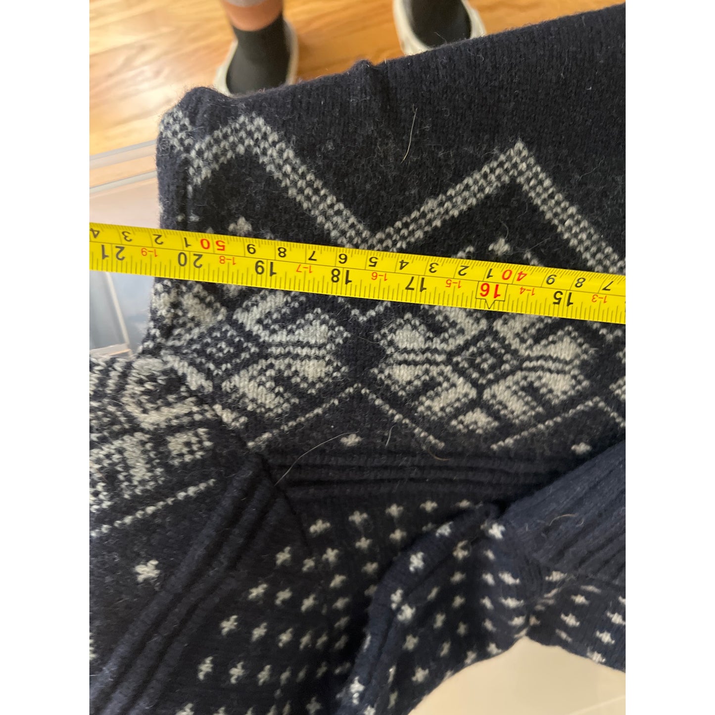 Rossignol Size Large Quarter Zip Blue Pullover Laine Blend Knit Mens