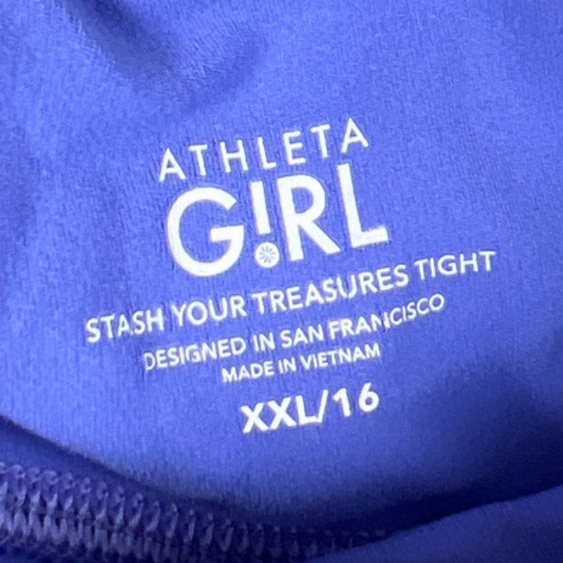 Athleta Girl Blue Nylon Spandex Legging Size 2XL/16