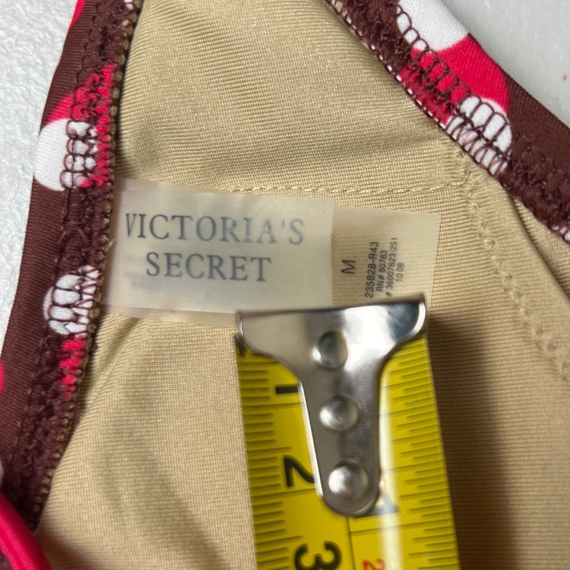 Victoria Secret Polka Dot Swim Top Red Size Medium