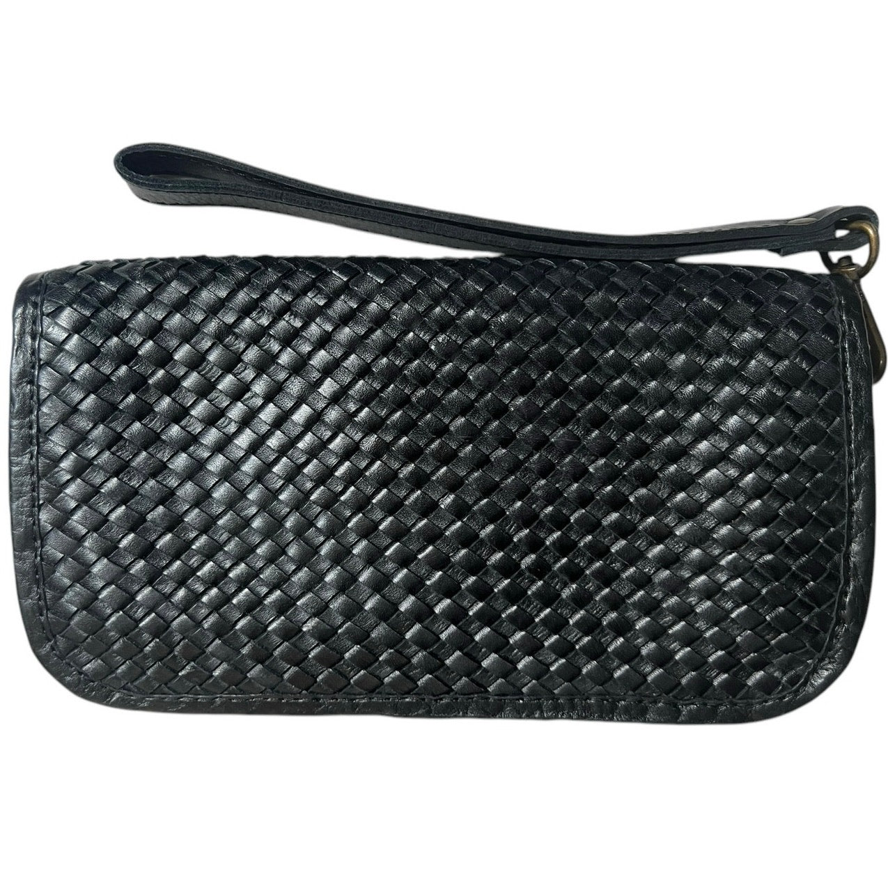 Viola Castellani Milano Genuine Leather Woven Hand Purse