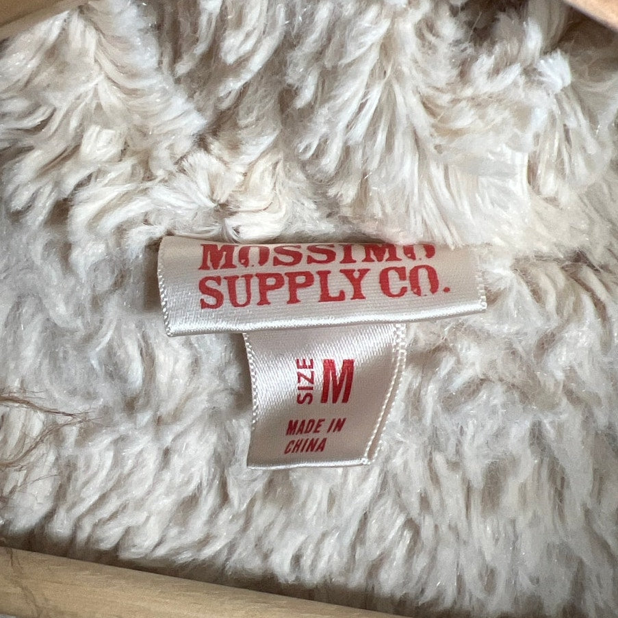 Y2K Mossimo Supply Co. Grunge Faux Fur lined Heavy Gray Hoodie Medium