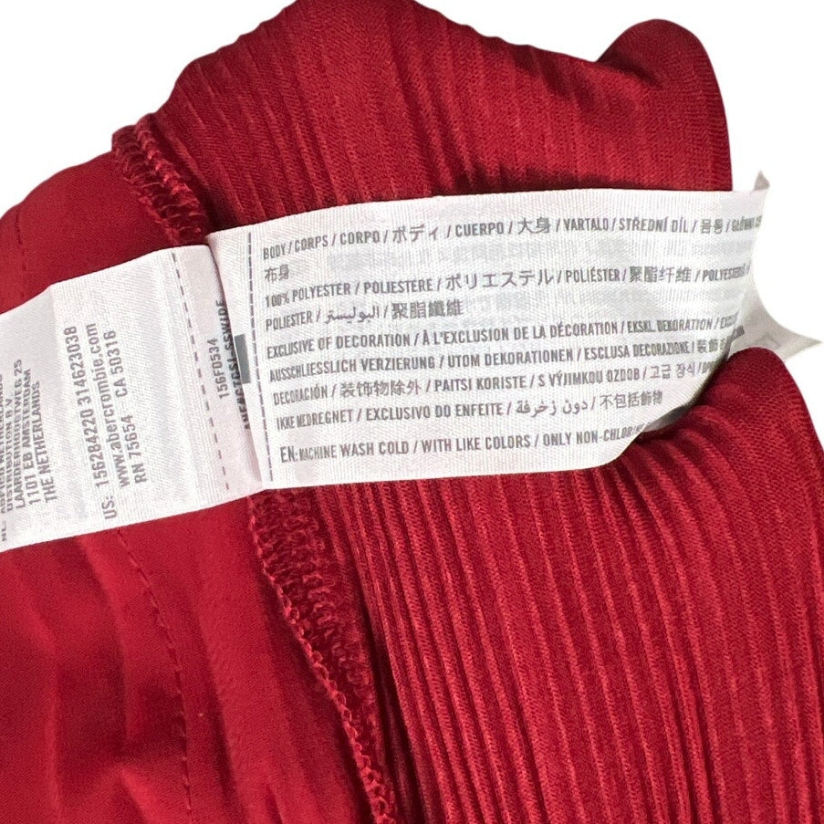 Abercrombie & Fitch Size Small Long NWT Pull On Textured Crinkle Flare Leg