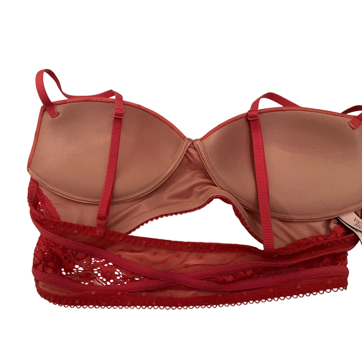 VICTORIA'S SECRET BODY BY VICTORIA PINK LACE LINED Padded BRA Small S