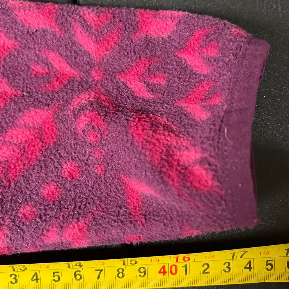 Columbia Frozen II Size Medium Kids 10/12 Purple Snowflake Fleece Zip Up