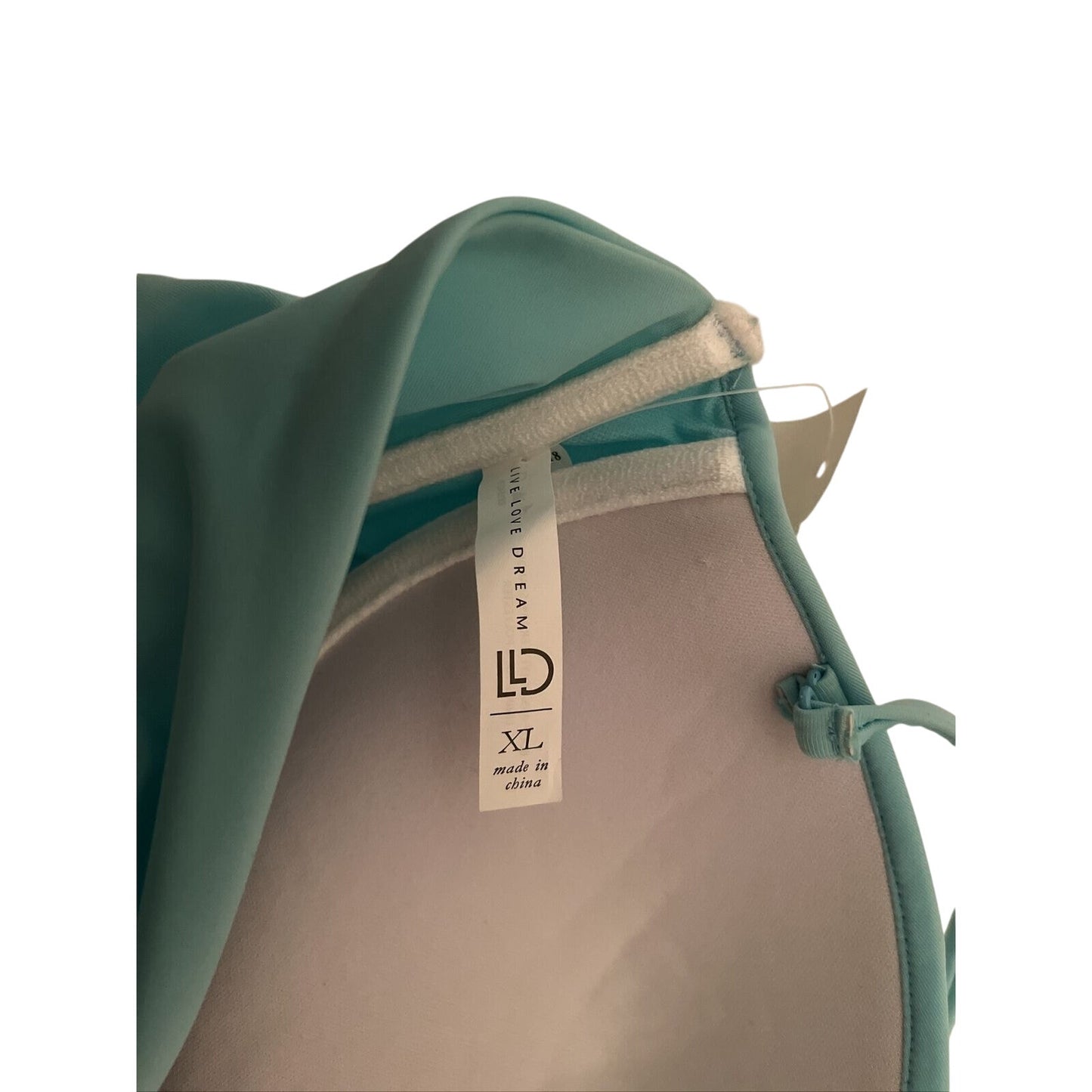 AEROPOSTALE Swim Bikini Top XL Blue Padded NWT Live Love Dream