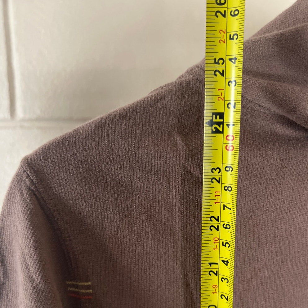 Y2K Billabong Zip Up Brown XL Hoodie Floral Detail