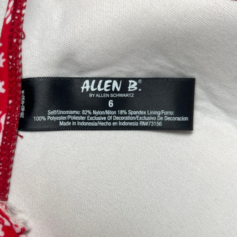 Allen B By Allen Schwartz 6 Floral Underwire Push Up Swimsuit Bikini Top