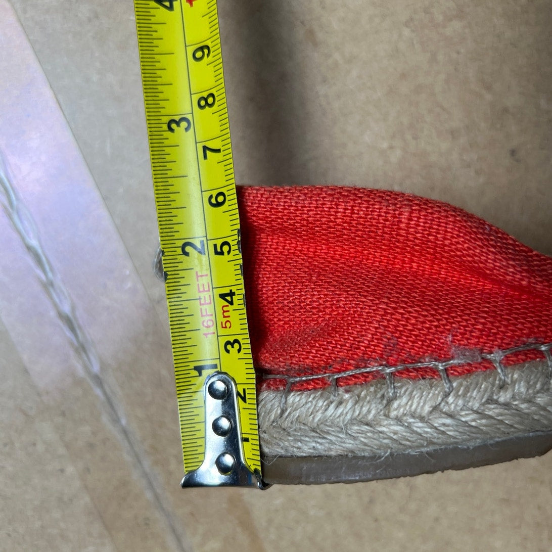 TOMS Clare V. Orange Canvas Gladiator Sandals Katalina Espadrilles SIze 7.5