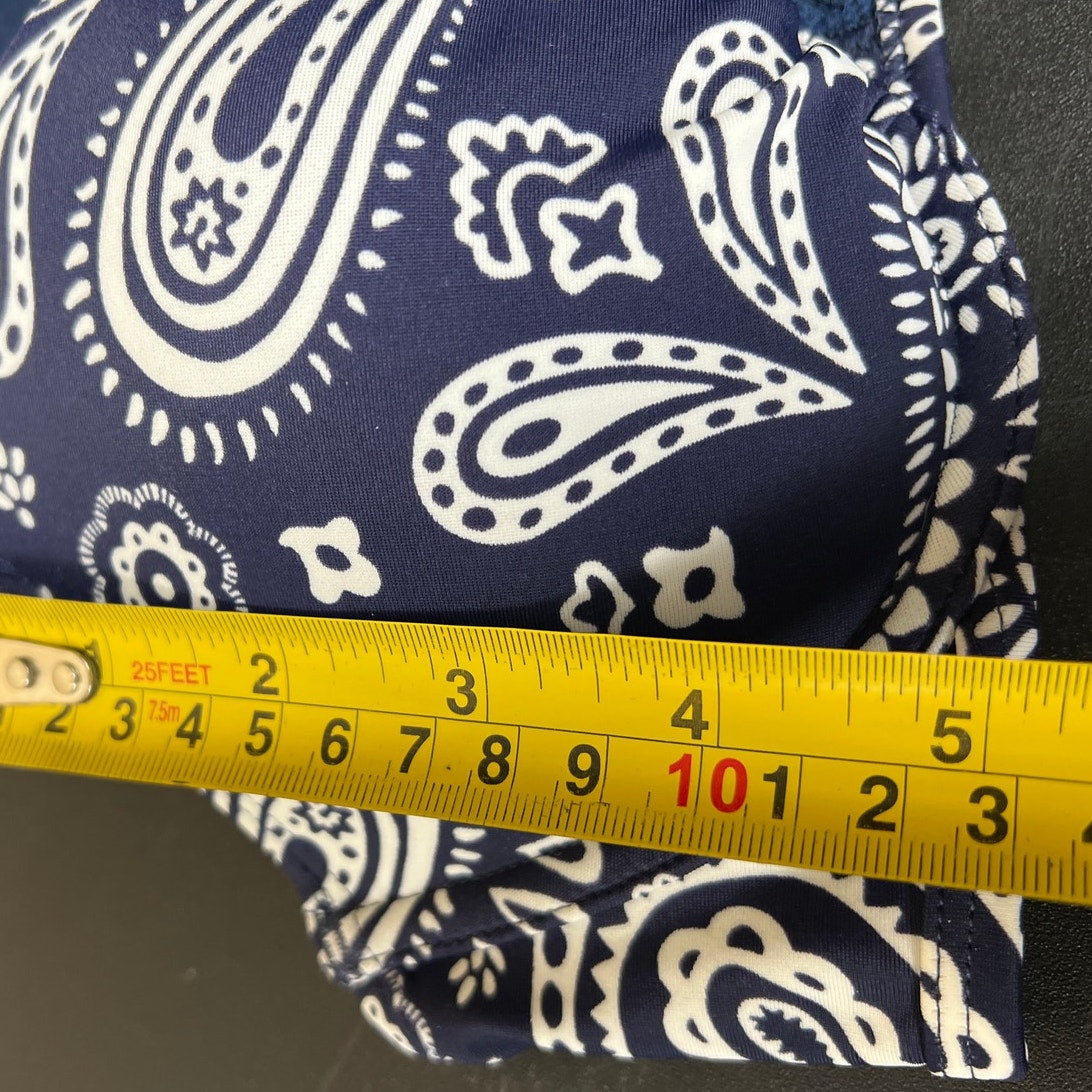 Aerie 34C Blue Front Close Racerback Bikini Top