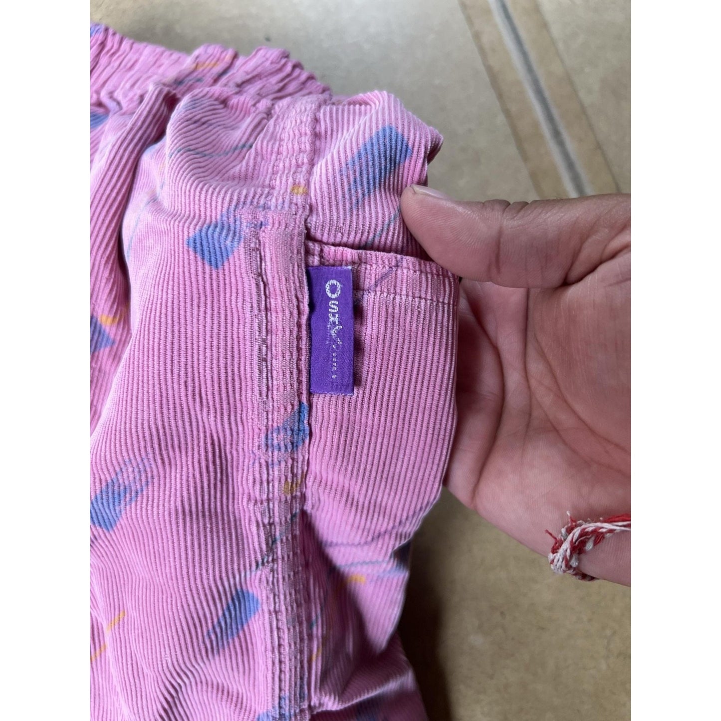 Oshkosh Bigosh Genuine American Jogger Pants Girls 7 Pink Corduroy Elastic Waist