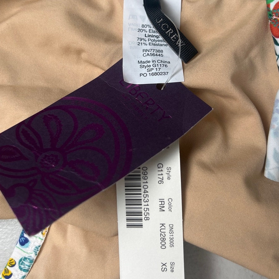 J. Crew Liberty Ruffle Hipster Bikini Bottoms Size Large NWT