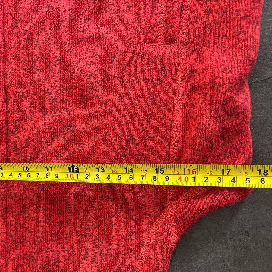 The North Face Womens Red Vest 100% Polyester Heathered Crescent Large