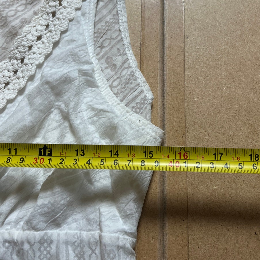 2YK Charlotte Russe White 100% Cotton Tank Top Size Large