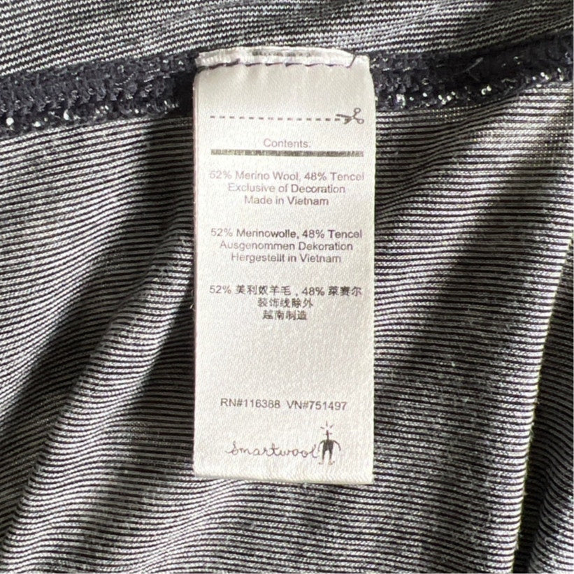 Smartwool Merino Wool Blend Gray Black Stripes Womens Size S Skirt