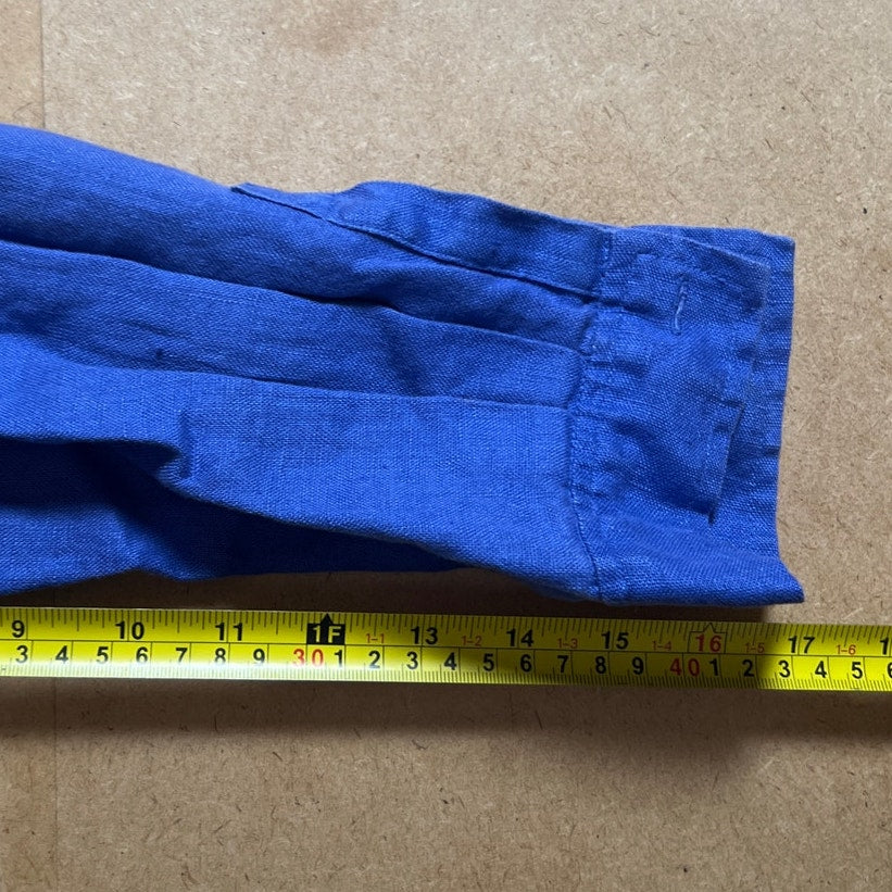 Vintage Chico's Design Blue Button-Up Blue Women Blouse Size 3