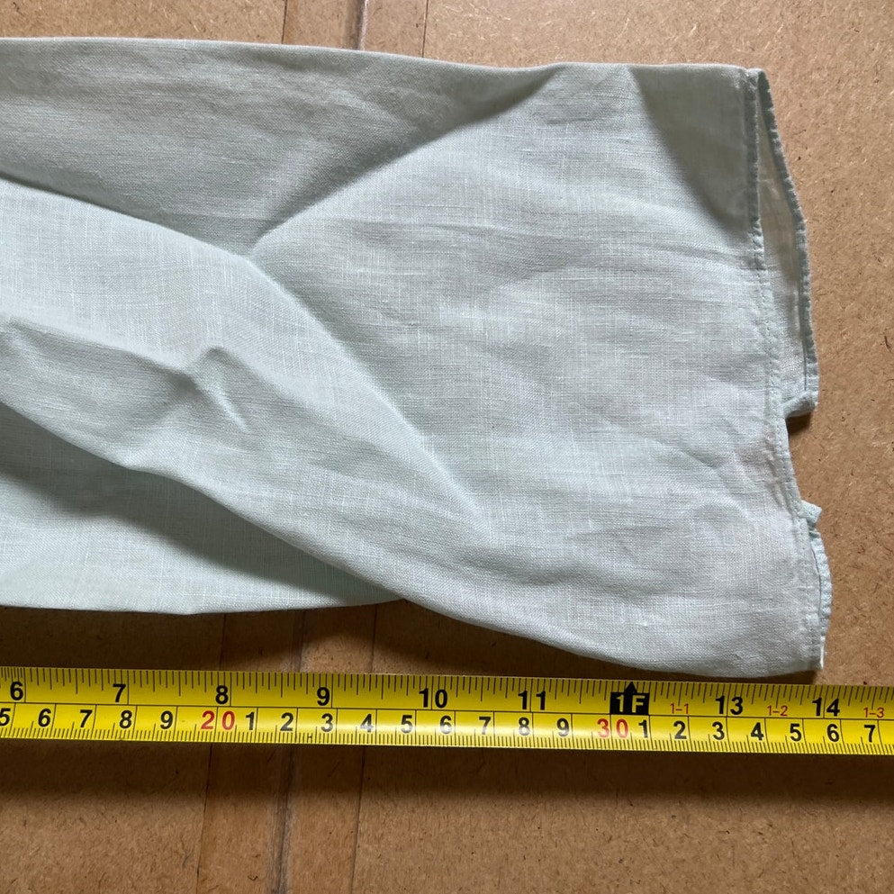 Eileen Fisher Women Blouse Light Teal Size Large 100% Linen