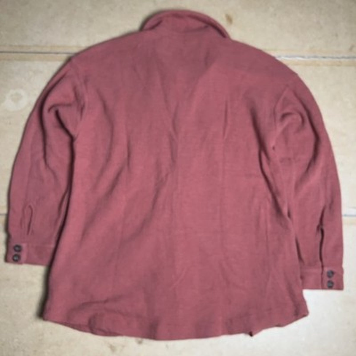 Madewell Button-Up Womens M Pink Collared Long Sleeve Knit Relaxed Casual