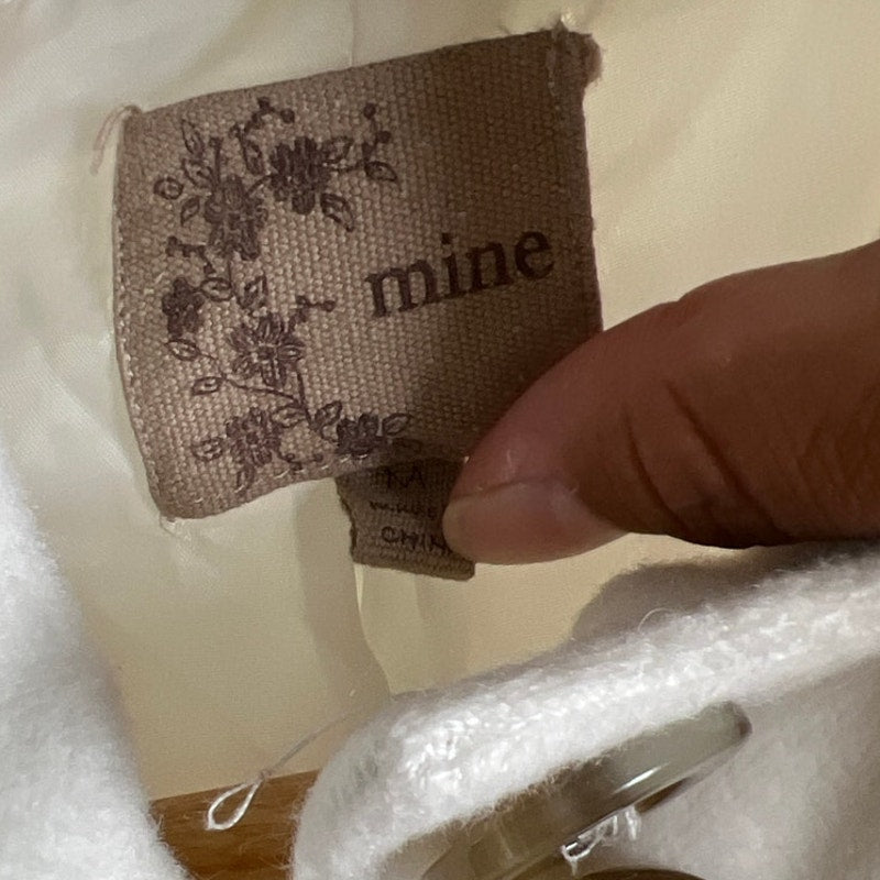 Mine Women's Size M White Pea Coat