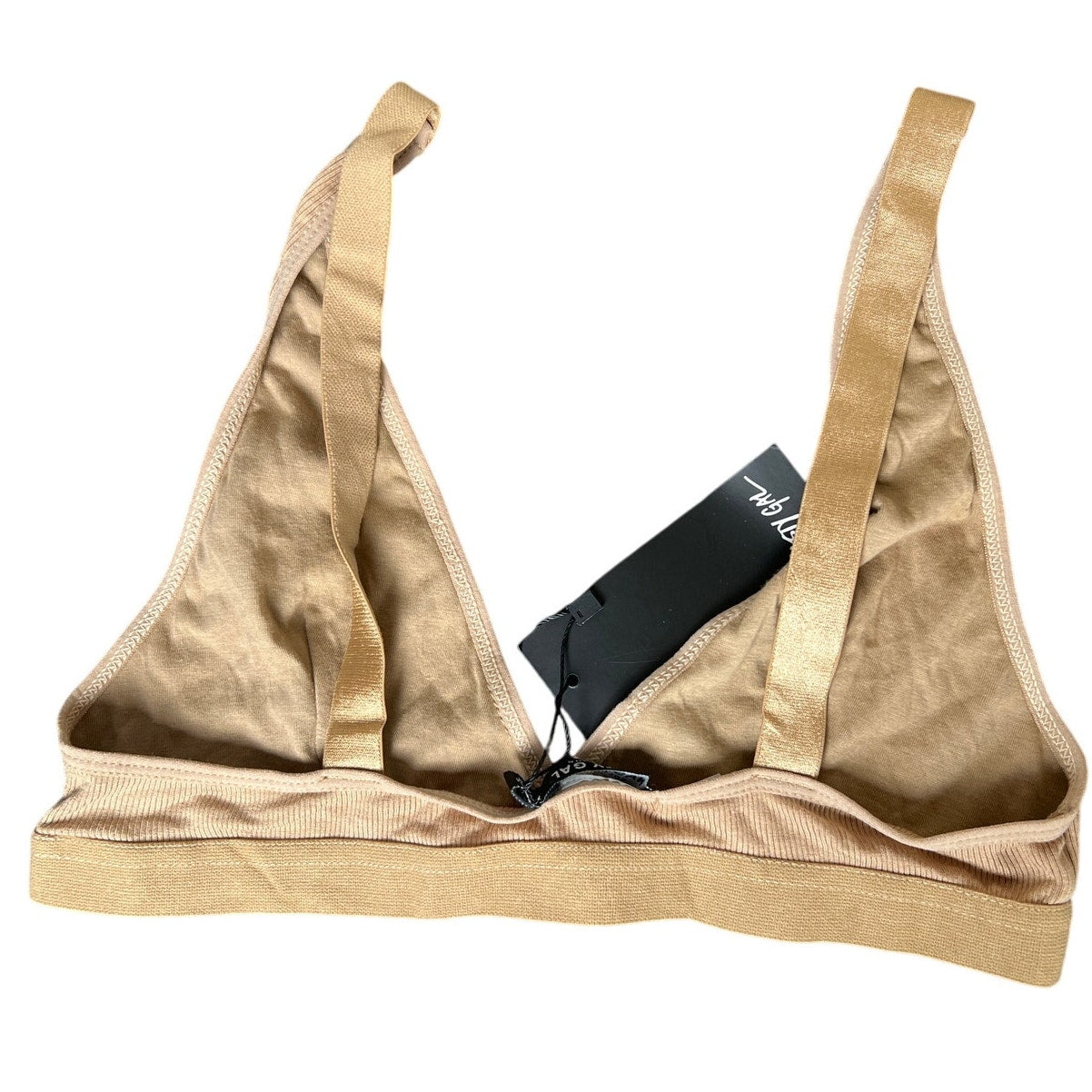 Nasty Gal Rib High Triangle Apex NWT Tan Medium