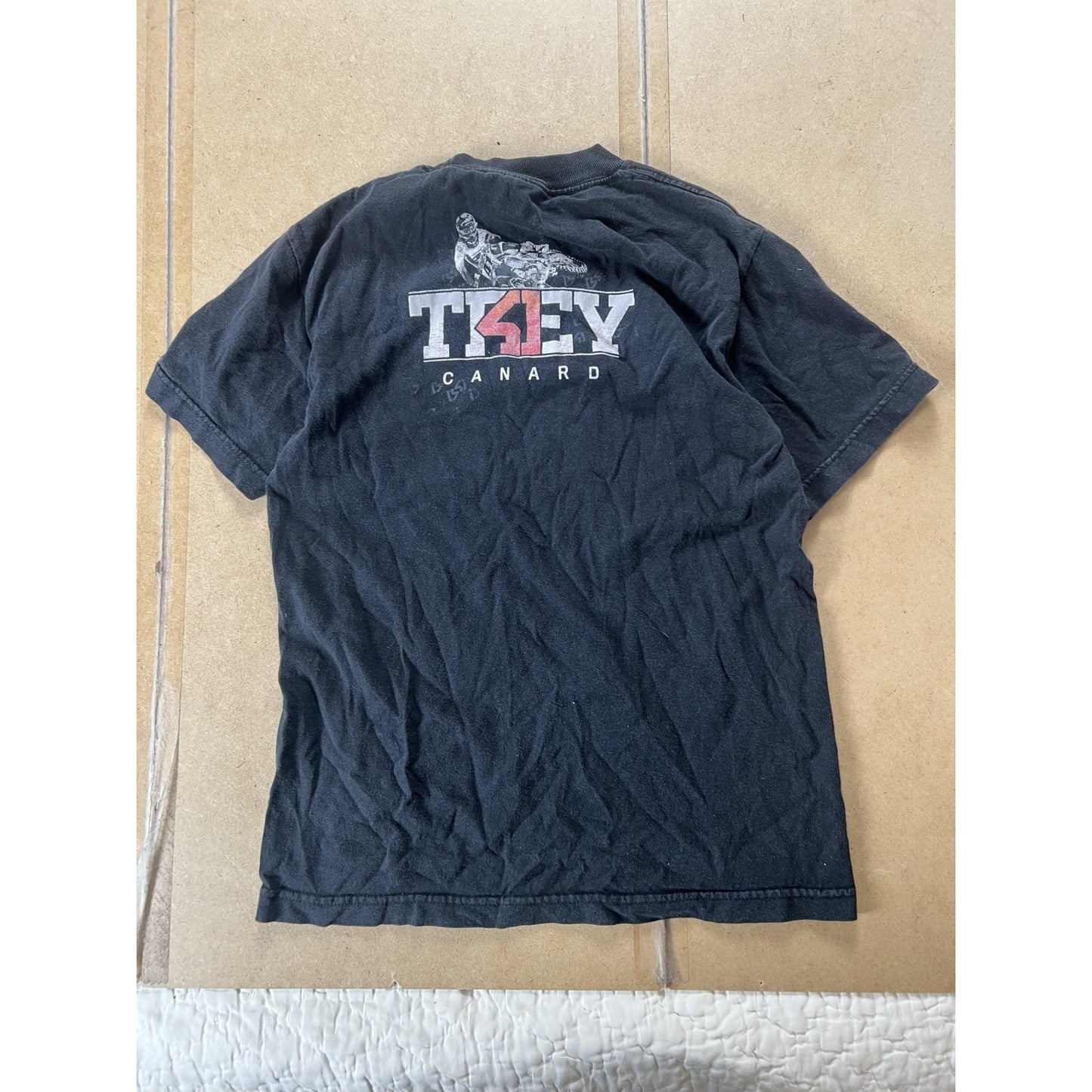 Alstyle Shirt Mens Small Black Motocross Dirt Bike Canard Graphic T-Shirt