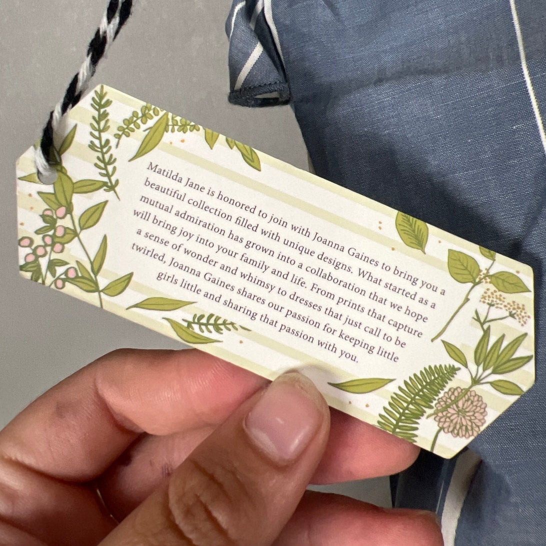 Matilda Jane Clothing W/ Joanna Gaines NWT Overalls Striped 0-3 Toddler